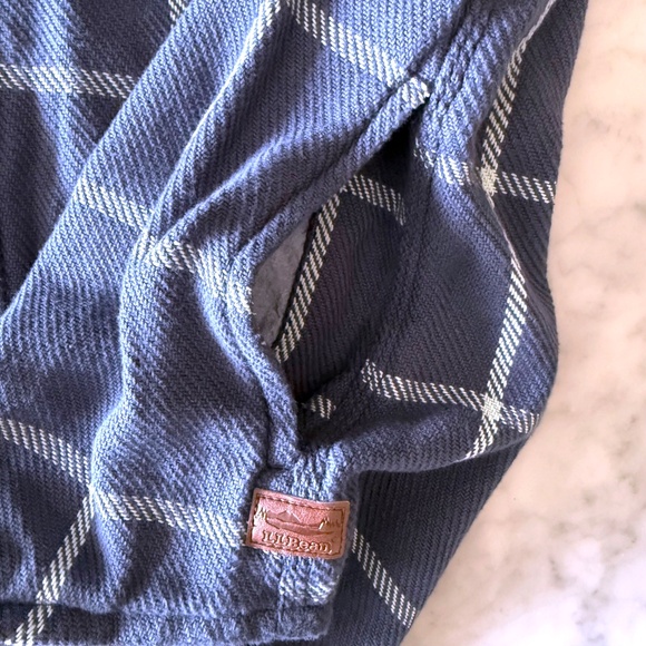 NWT LL Bean 1912 Overshirt Women’s XL Sterling Blue Plaid Twill Cabincore Layer - Picture 6 of 9